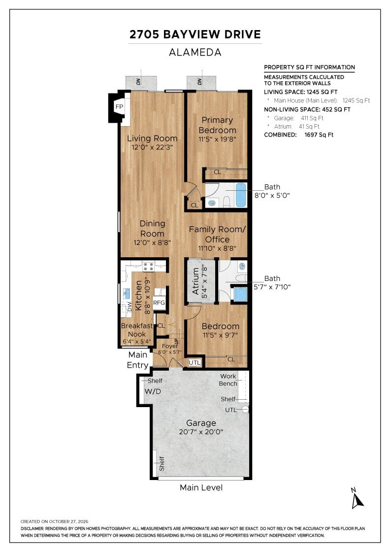 Floor plan for 2705 Bayview Dr
