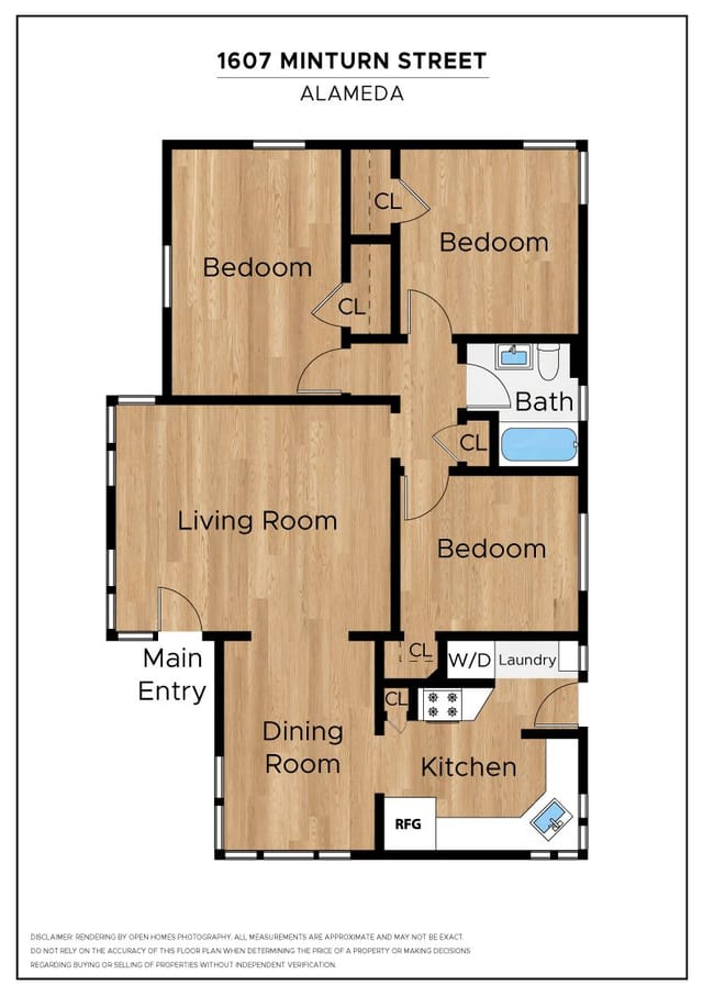 Floor plan for 1607 Minturn Street