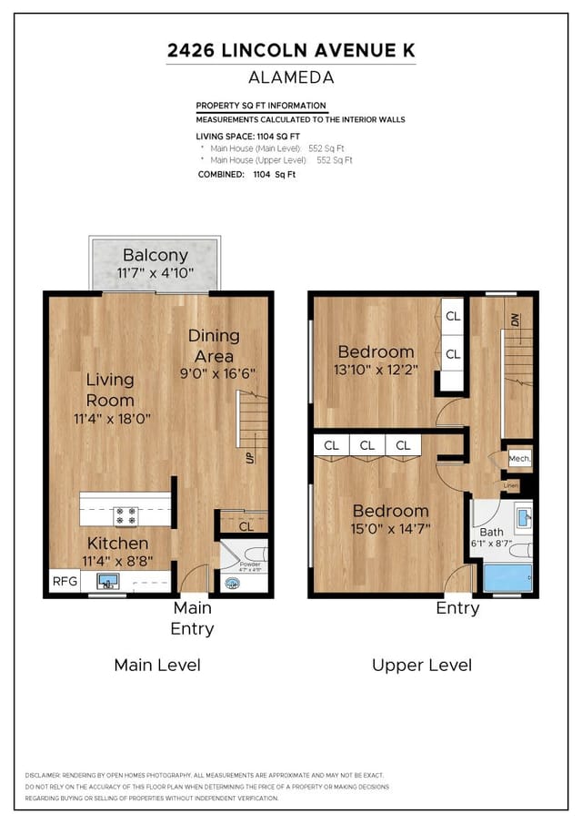 Floor plan for 2426 Lincoln Avenue Unit K