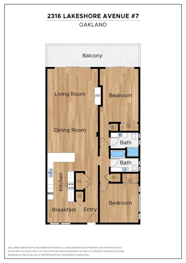 Floor plan for 2316 Lakeshore Avenue #7