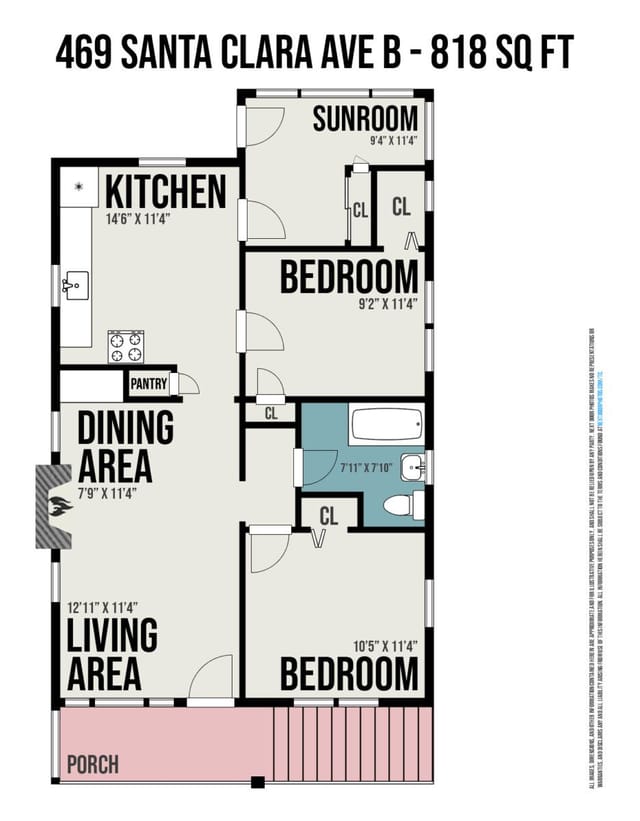 Floor plan for 469 Santa Clara Ave