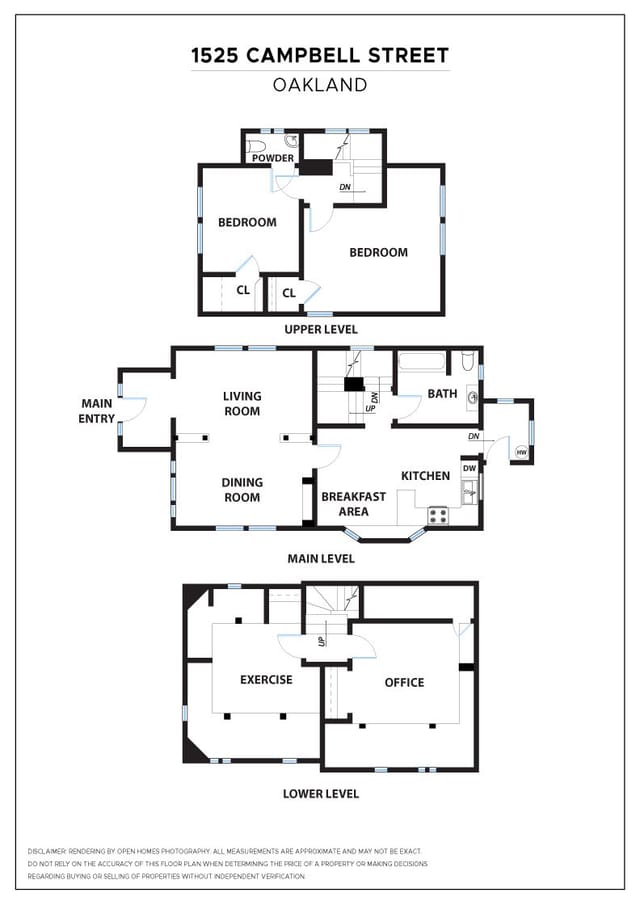 Floor plan for 1525 Campbell Street