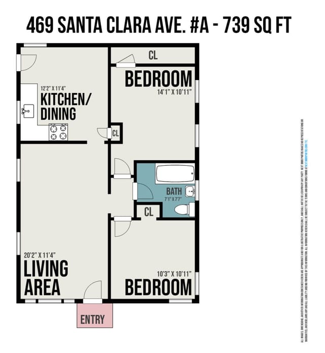 Floor plan for 469 Santa Clara Ave
