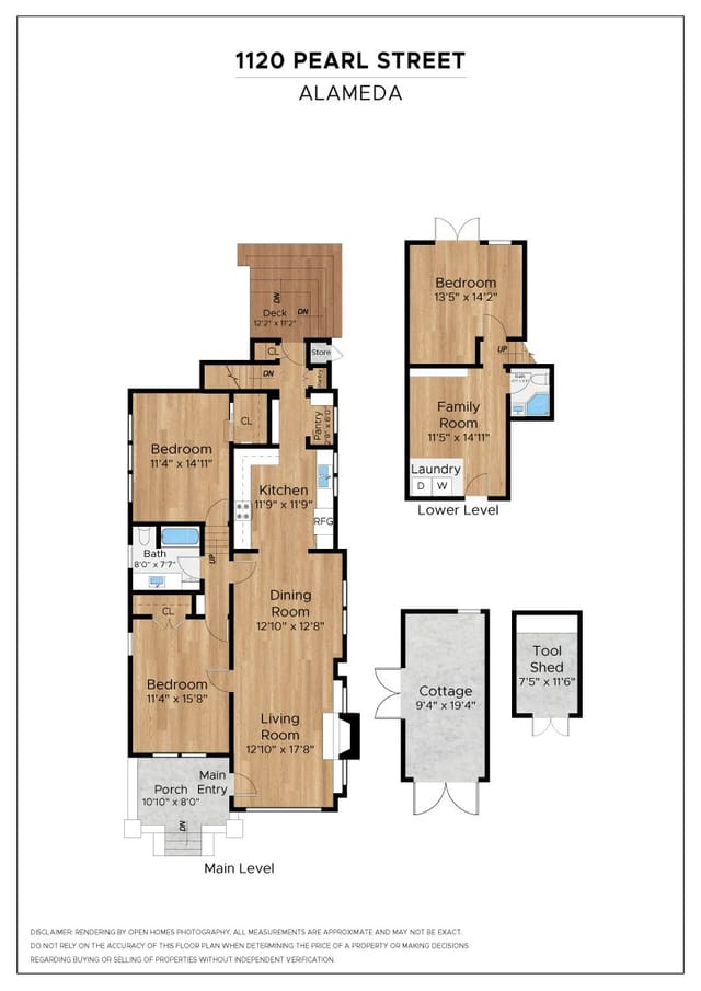 Floor plan for 1120 Pearl Street