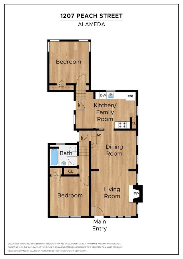 Floor plan for 1207 Peach Street