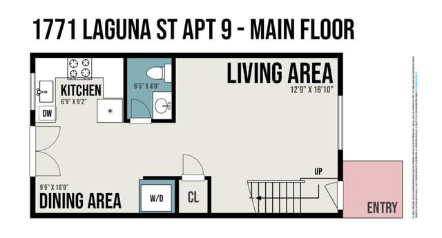 Floor plan for 1771 Laguna Street #9