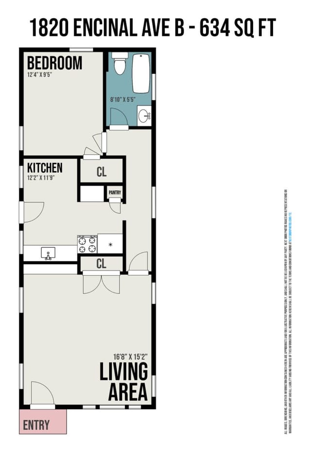 Floor plan for 1818-1820 Encinal Avenue