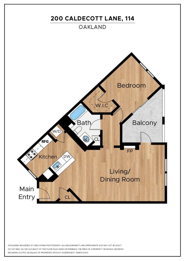 Floor plan for 200 Caldecott Lane #114