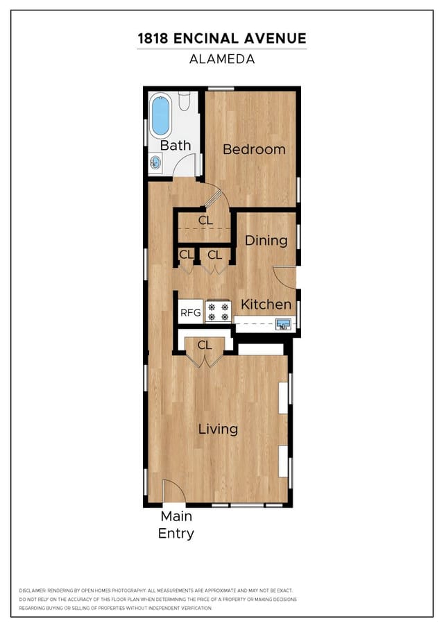 Floor plan for 1818-1820 Encinal Avenue
