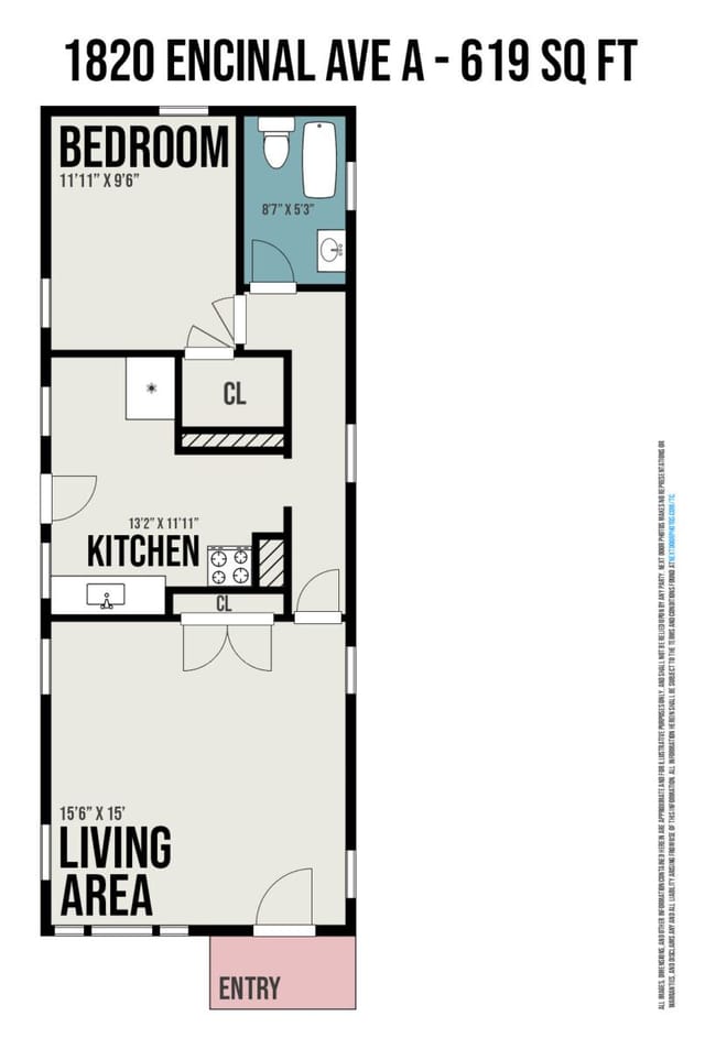 Floor plan for 1818-1820 Encinal Avenue
