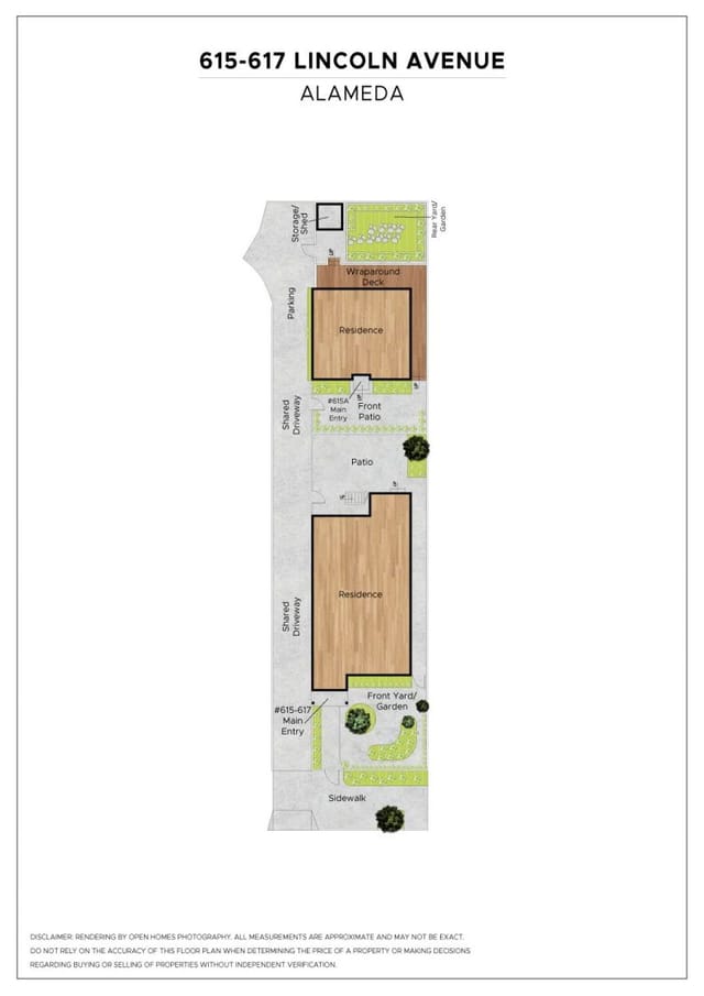 Floor plan for 615-617 Lincoln Avenue