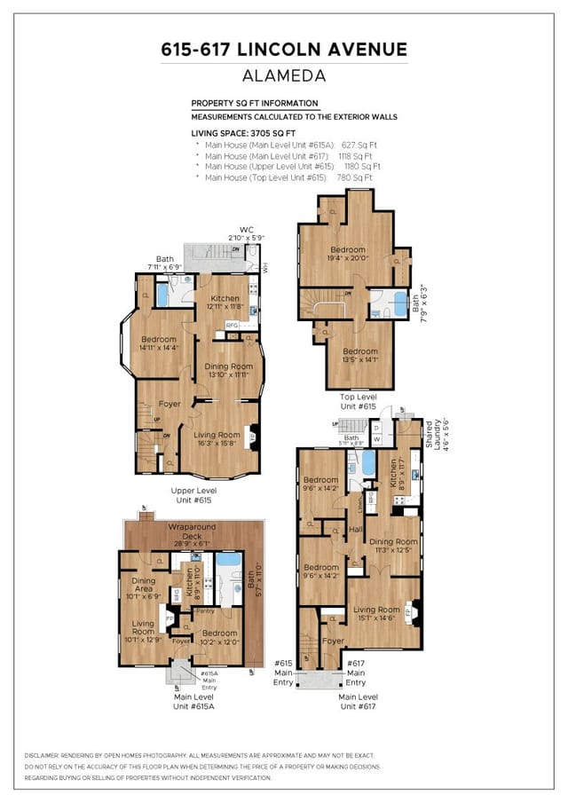 Floor plan for 615-617 Lincoln Avenue