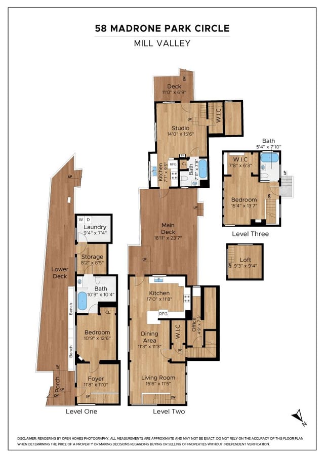 Floor plan for 58 Madrone Park Circle