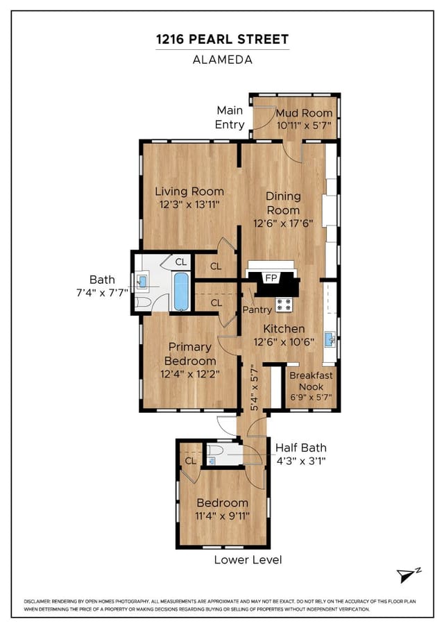 Floor plan for 1216 Pearl Street