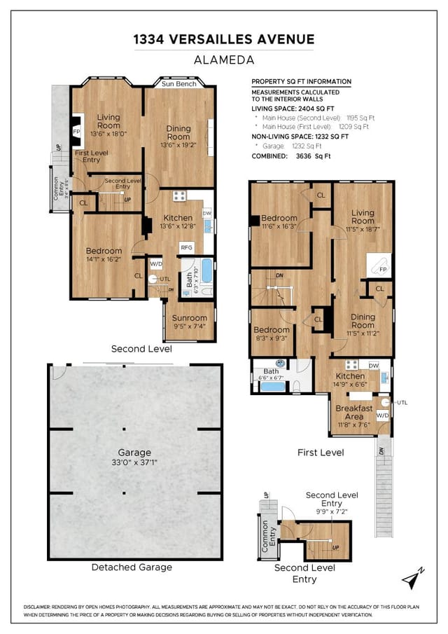 Floor plan for 1334-36 Versailles Avenue