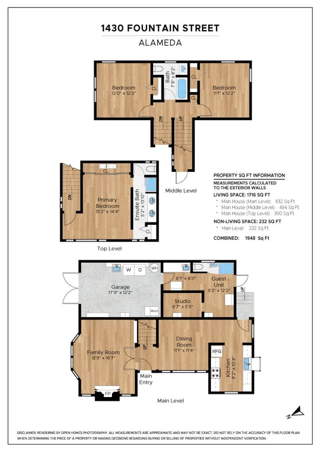 Floor plan for 1430 Fountain Street