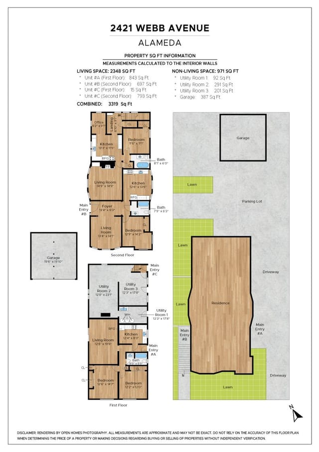 Floor plan for 2421 Webb Avenue
