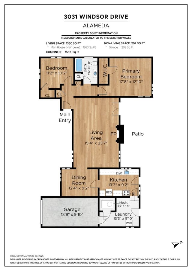 Floor plan for 3031 Windsor Drive