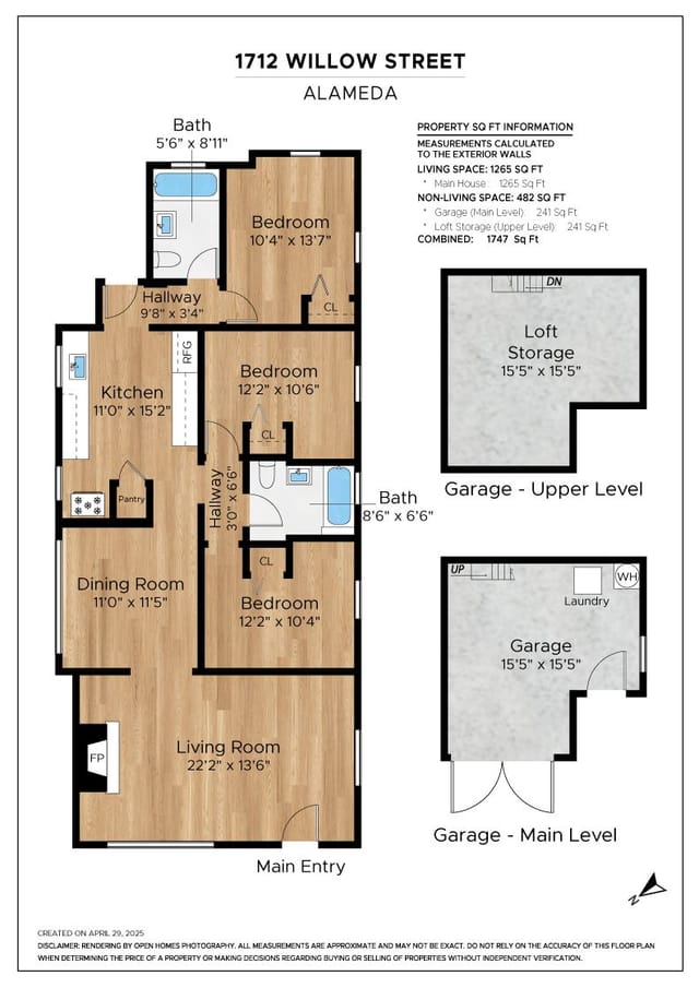 Floor plan for 1712 WIllow Street