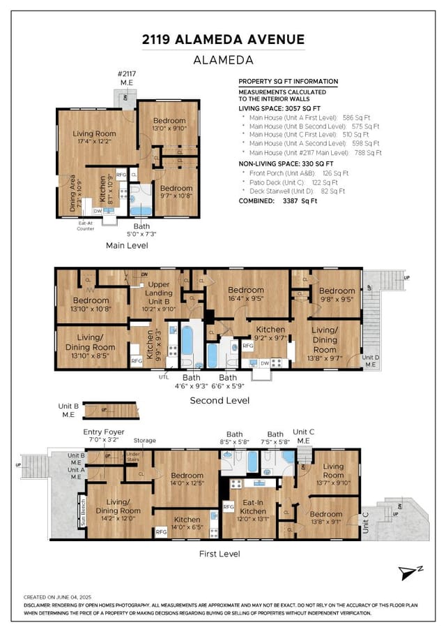 Floor plan for 2117-19 Alameda Avenue