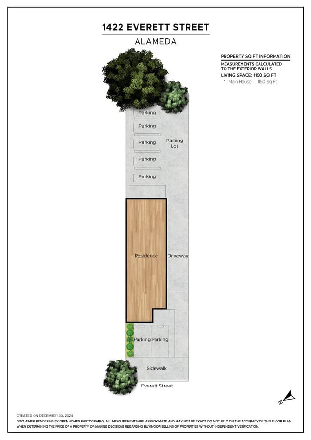 Floor plan for 1422 Everett Street