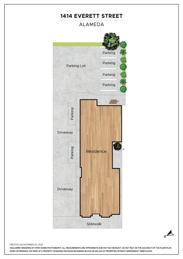 Floor plan for 1414-16 Everett Street