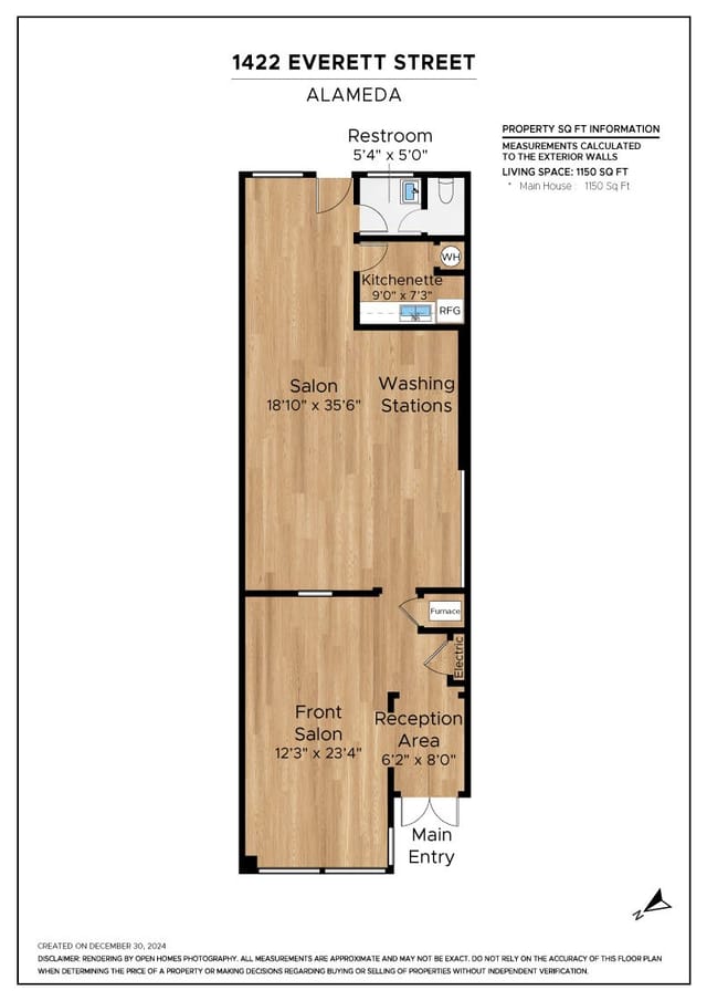 Floor plan for 1422 Everett Street