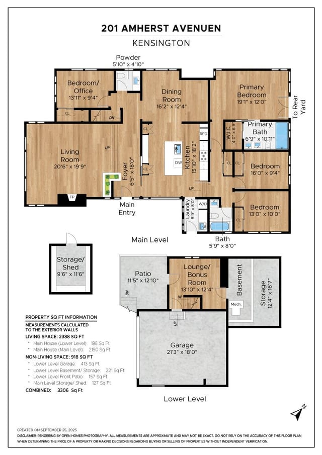 Floor plan for 201 Amherst Avenue