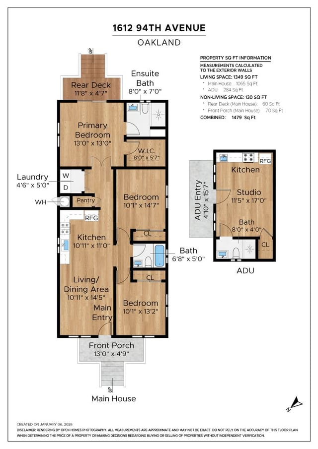 Floor plan for 1612 94th Ave