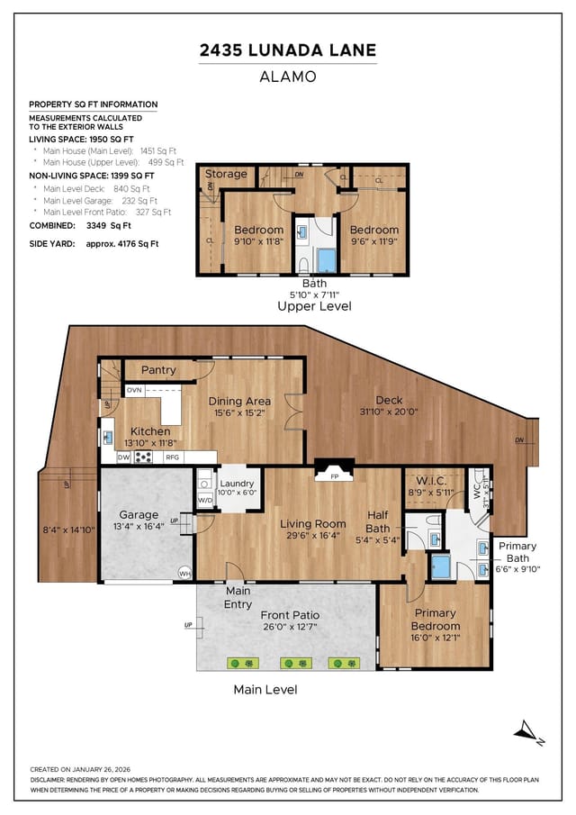 Floor plan for 2435 Lunada Ln