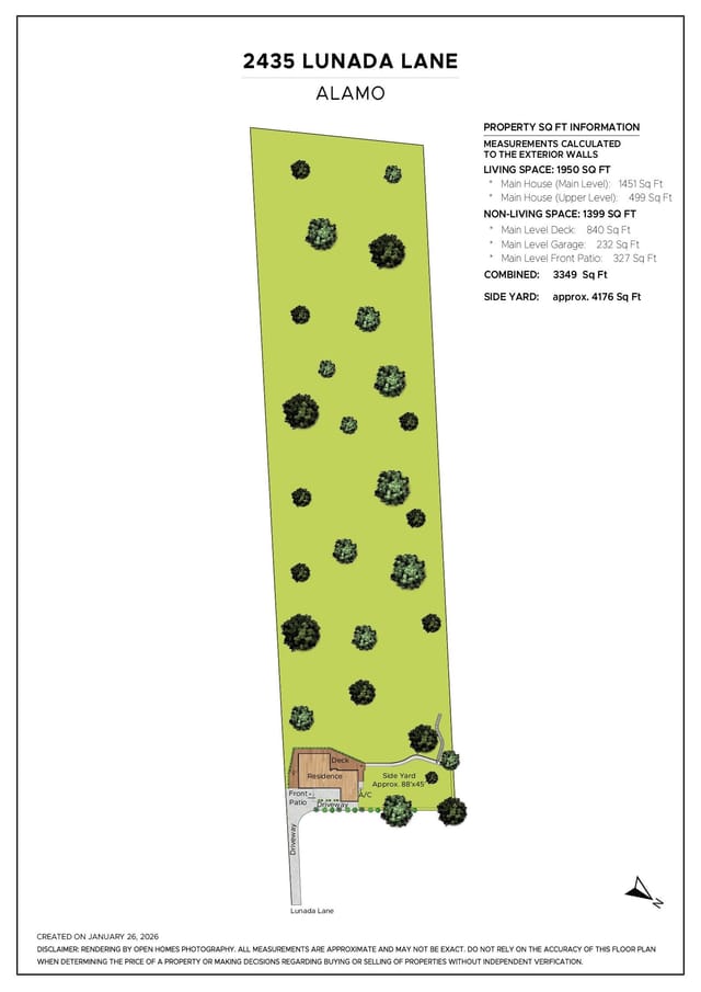 Floor plan for 2435 Lunada Ln