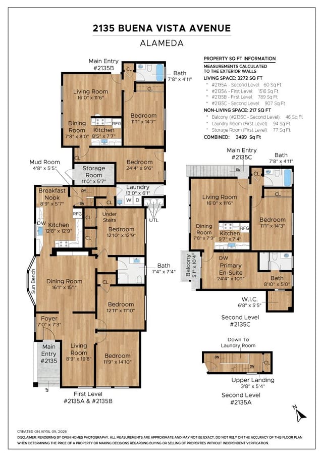 Floor plan for 2135 Buena Vista Ave
