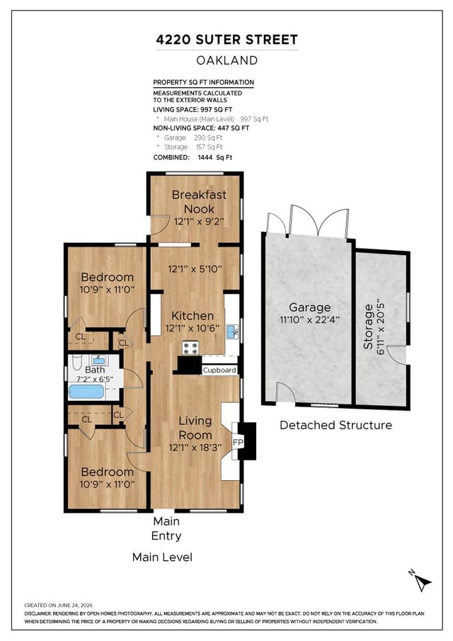 Floor plan for 4220 Suter st