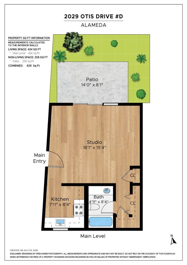Floor plan for 2029 Otis Dr #D