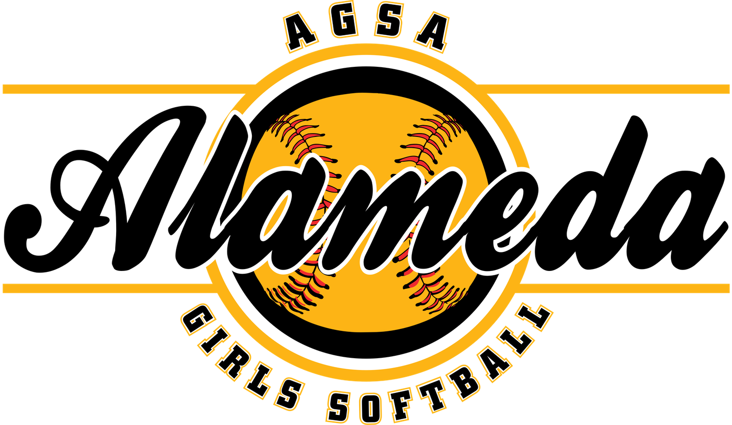 Alameda Girls Softball Association logo